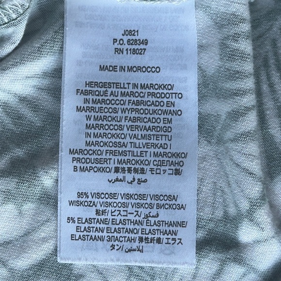 Boden Hattie Clover Long Sleeve Jersey Dress Sz 6 Palm Leaf Palm V Neck Green - Picture 13 of 14